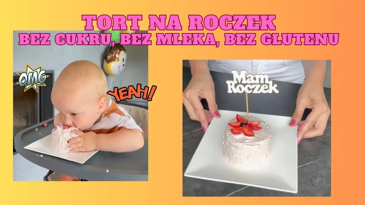 Zdjęcie Zdrowy tort na roczek przepis: pyszny i bez cukru dla malucha